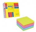 Notesy samoprzylepne kostka stick´n, mix kolorw neonowych 76 x 76 mm, 400 kart.
