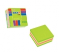 Notesy samoprzylepne kostka stick´n, mix zielone neonowe ipastelowe 51 x 51 mm, 400 kart.
