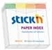 Zakadki indeksujce papierowe stick´n, zakadki biae z kolorowym wykoczeniem, 4 bloczki 50 x 12 mm po 100 karteczek