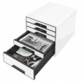 Pojemnik z szufladami Leitz Black&White, 4 szuflady
