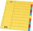 Przekadki z kolorowego kartonu z indeksami Bantex, 5 kart
