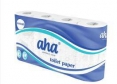 Papier toaletowy Aha / Aha economy, biay, 8 rolek AHA Economy